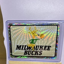 Milwaukee Bucks NBA Holographic Logo Sports Sticker Card Basketball