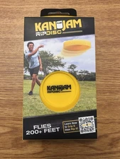 KanJam RipDisk Frisbee for Outdoor Play Official  Yellow Disc