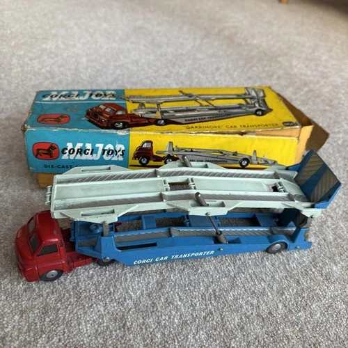Corgi 1101 Bedford Carrimore Car Transporter In Original (Damaged) Box - Vintage