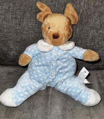 North American Bear Company Sleeper Creepers 13   Dog Plush Baby Toy Blue Rattle