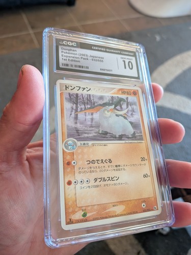 (POP 13) CGC 10 GEM MINT Donphan 032/055 Expansion Pack 1ST ED Japanese Pokemon