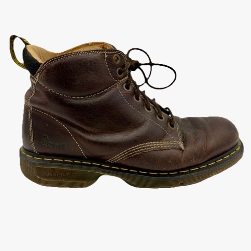 Vintage Doc Dr. Martens Boots Brown Men 13 Grunge Combat Biker Workwear READ - Image 1