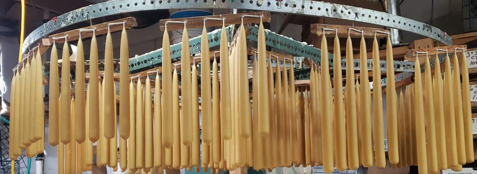 3 pares de conos de cera de abejas de 12 x 7/8 pulgadas (6 velas) - con DOS luces de té GRATIS Foto 2 de 3