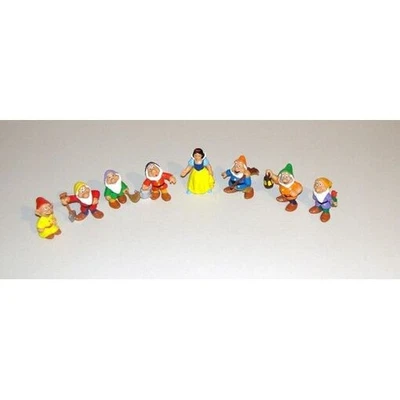 Blanche Neige Et Les 7 Nains Disney Lot De 8 Figurines Bully Serie 1982 Complet - Photo 1/3