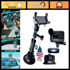 Universal Heavy Duty Car Mount for Dashboard  Windshield, Adjustable Suction Cu