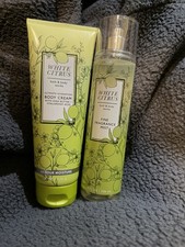 Bath Body Works White Citrus Hydrating Body Cream Fine Fragrance Mist Set