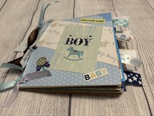   it  s A Boy  Baby Boy Junk Journal Paper Bag Album