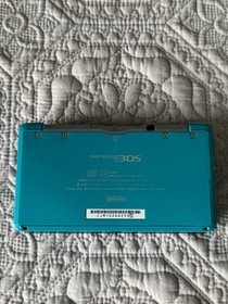 Nintendo 3DS Aqua Blue Console w/ AC Adapter + Stylus - Tested, Japan Import
