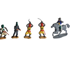 4 x Timpo Toys Knight Figures 1 on Horse 1 Other - See Pics for Condition