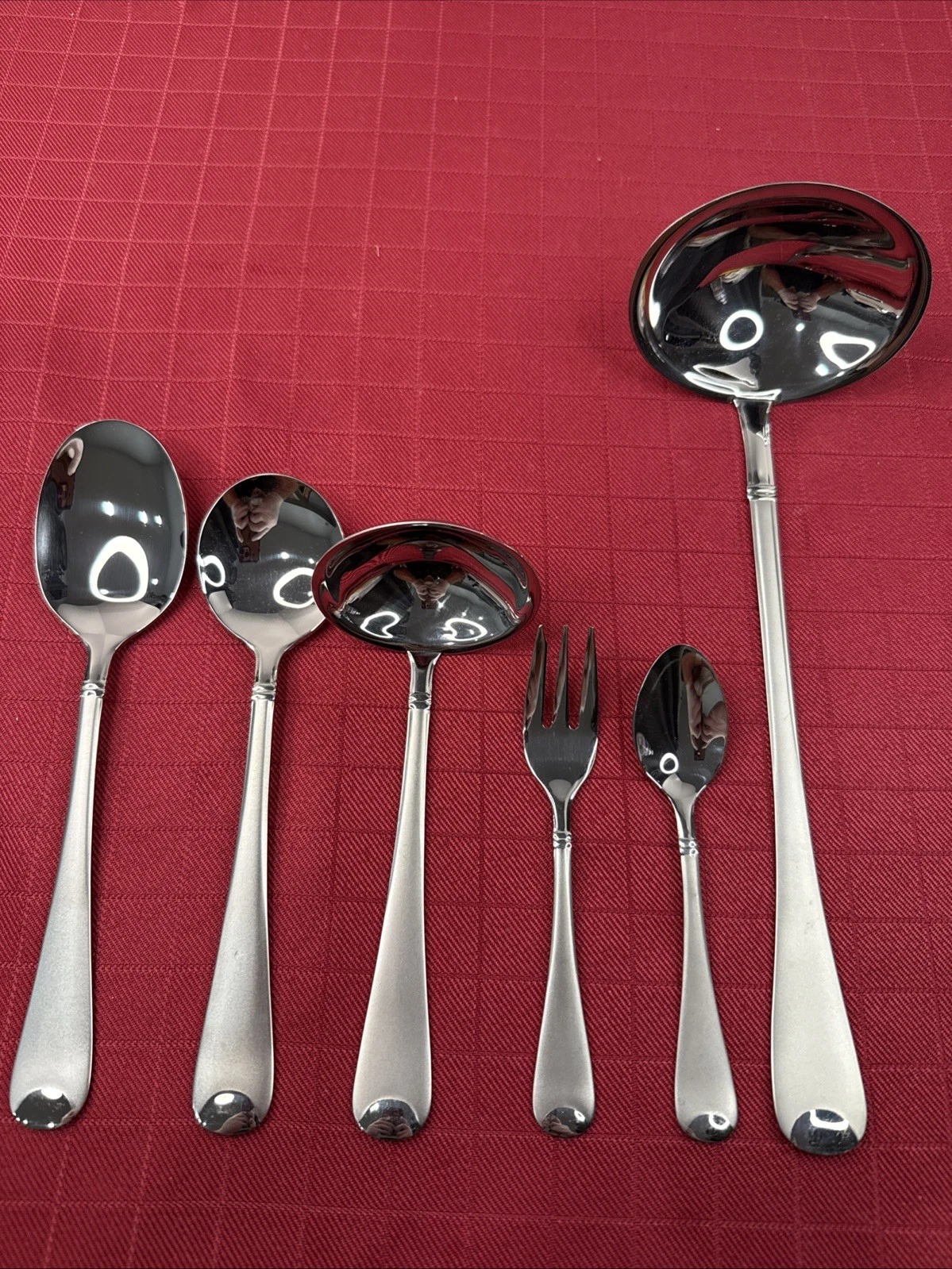 CASA ELITE 18/10 Stainless Frost Handle From Italy Home Collection Lot Of 6 Pcs