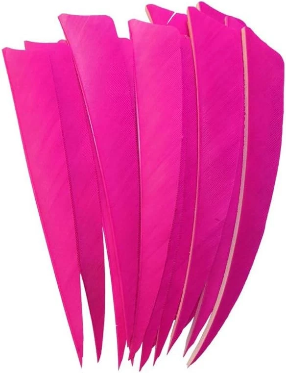 50pcs 5 in Archery Feather Turkey Fletching Flethes DIY Arrow Shafts Bow Hunting - Image 2 of 4