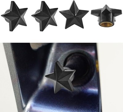 4PCS Star Tire Valve Stem Caps- Five-Pointed Star Shaped Car Wheel Tire Valve Ca