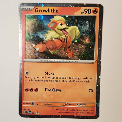 Pokemon TCG Growlithe SVP 024 Scarlet & Violet Promo Holo 2023 English HP 90