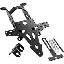 Hashiru Kennzeichenhalter Motorrad Stahl Schwarz Einstellbar 175mm Breite