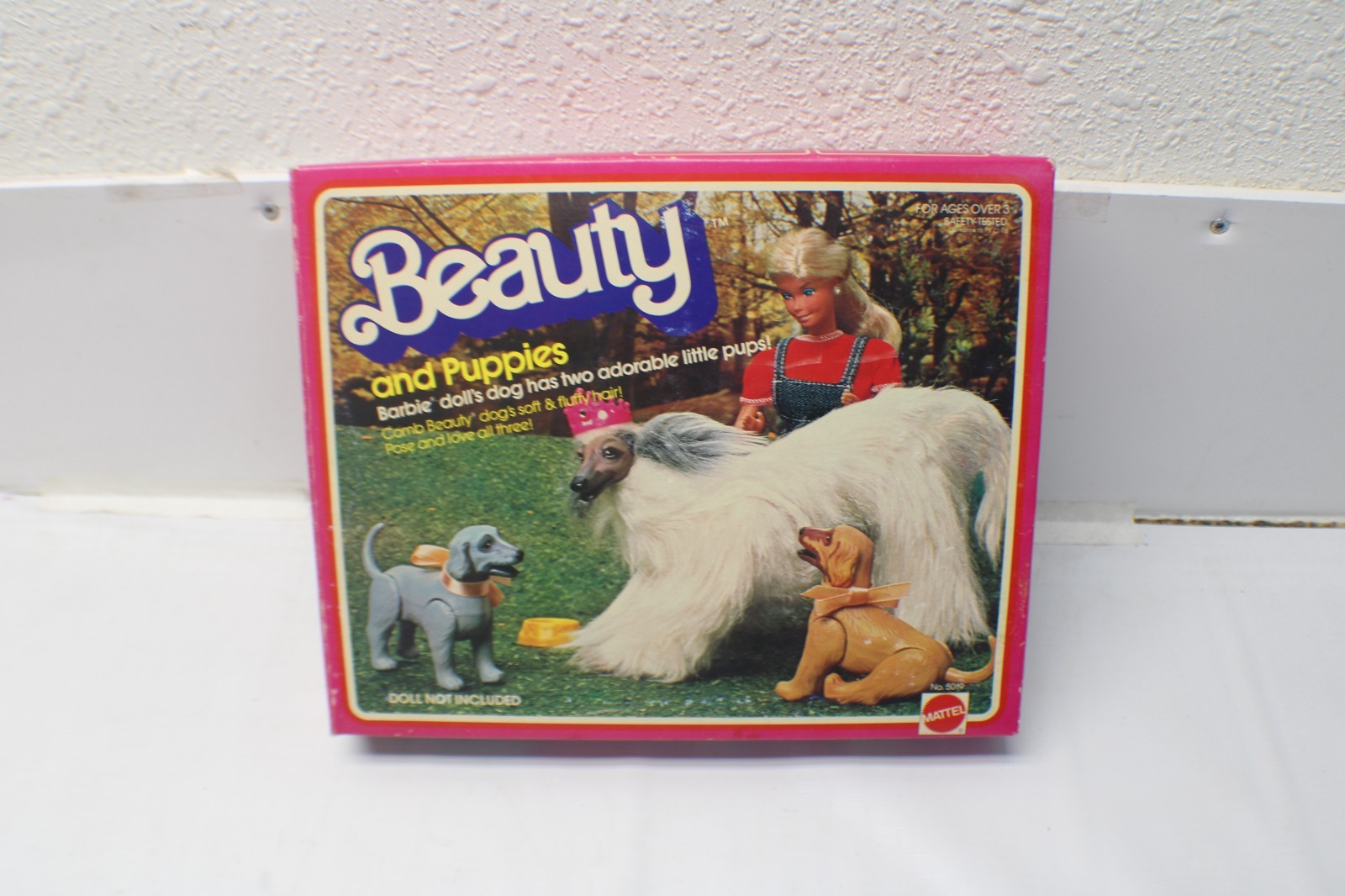 Vintage Barbie Dog Beauty And Puppies Set New In Open Box Taiwan Mattel 5019