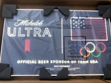New In Plastic Michelob Ultra USA 🇺🇸 Olympic Team Led Light Measures 36”x 22”