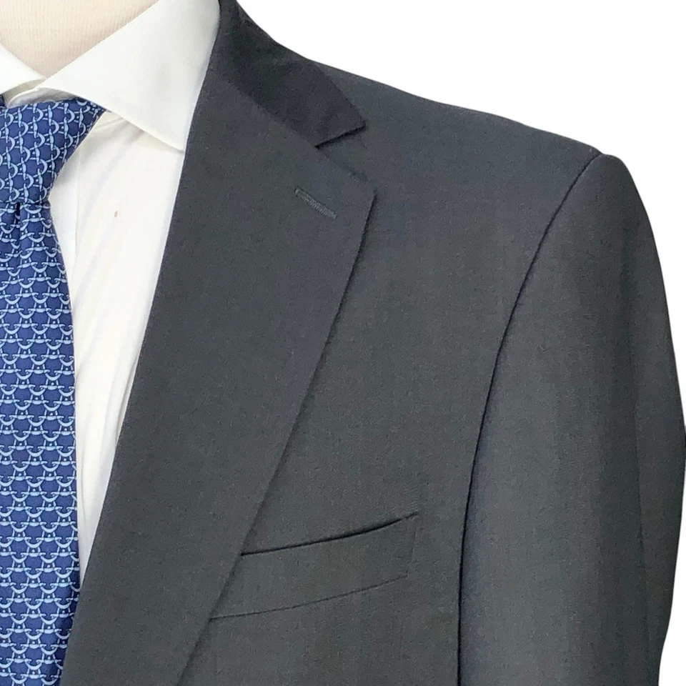 Blazer Salvatore Exte para Hombres 42R Gris Dos Botones Abrigo Deportivo Clásico Chaqueta Formal Foto 4 de 4