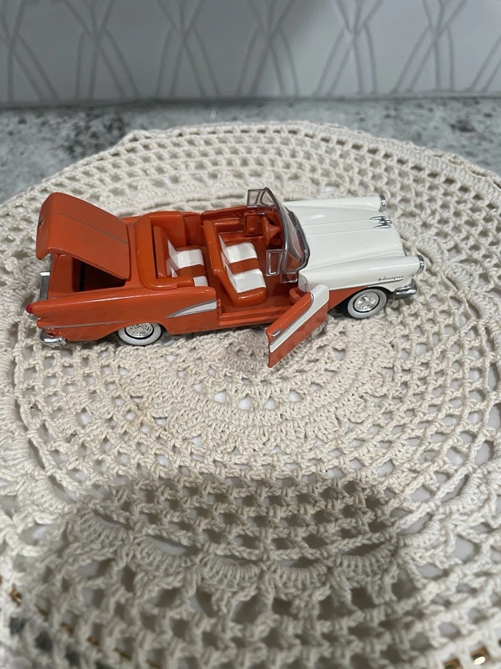Vintage 1997 Road Champs 1955 Oldsmobile STARFIRE Orange White 5" Diecast Toy - Image 3 of 4
