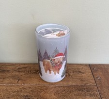 NEXT Hamish Candle Festive Spice Highland Cow 500g Pillar Christmas - BNWT