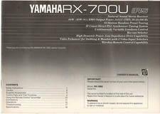 Yamaha RX-700U Receptor Estéreo Manual del Propietario -- Original, De Colección
