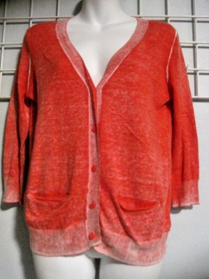 lightweight red cardigan