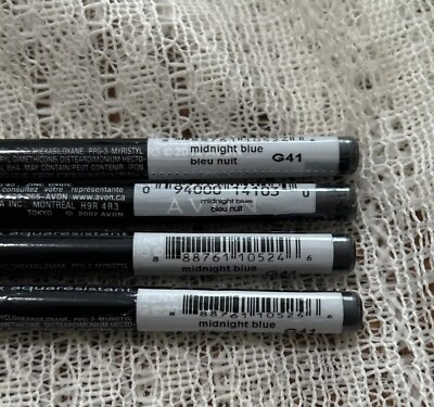 AVON ~ Glimmersticks Waterproof Eye Liners ~  MIDNIGHT BLUE ~ Lot Of 4 ~