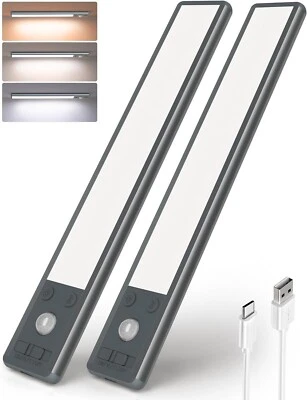 Unterbauleuchte 2x LED Küche Schrank Treppe mit Bewegungsmelder Dimmbar USB B739 - Bild 1 von 4