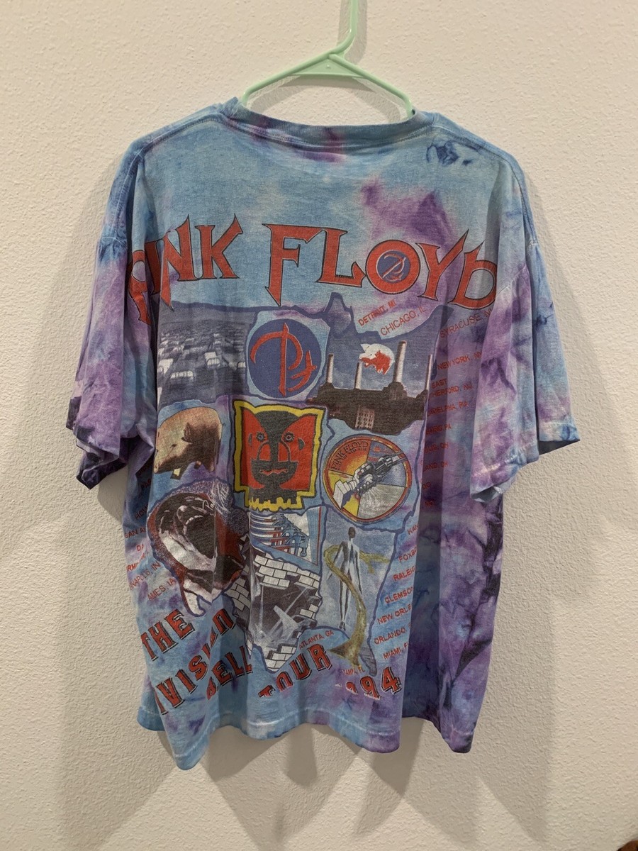 PINK FLOYD DIVISION BELL TOURタイダイTシャツ Vintage Pink Floyd Tie Dye 1994 Division Bell Tour T-Shirt