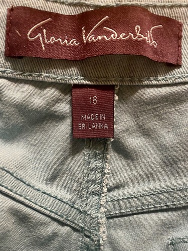 Pantalones de mezclilla Gloria Vanderbilt Aqua Sky Amanda pierna cónica para mujer talla 16 cortos cómodos - Imagen 2 de 19