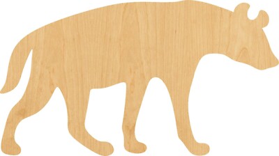Hyena Laser Cut Out Wood Shape Craft Supply - Woodcraft Cutout