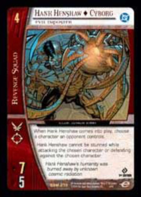 VS System: Hank Henshaw  Cyborg, Evil Imposter - Foil [Played] VS: DC Superman M