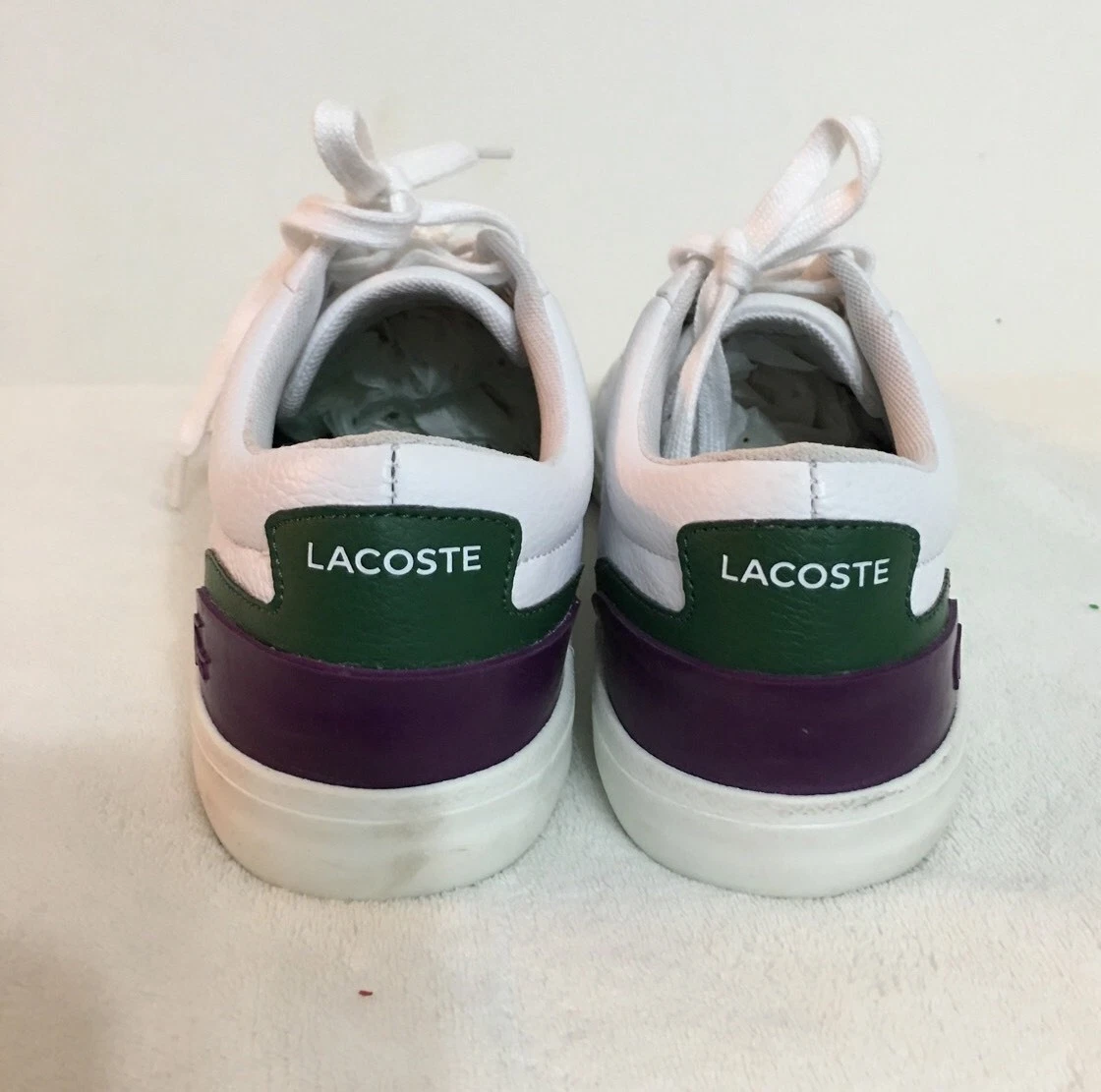 NWB Lacoste Sport Ortholite Rubber Shoes Leather Unisex Size 8.5