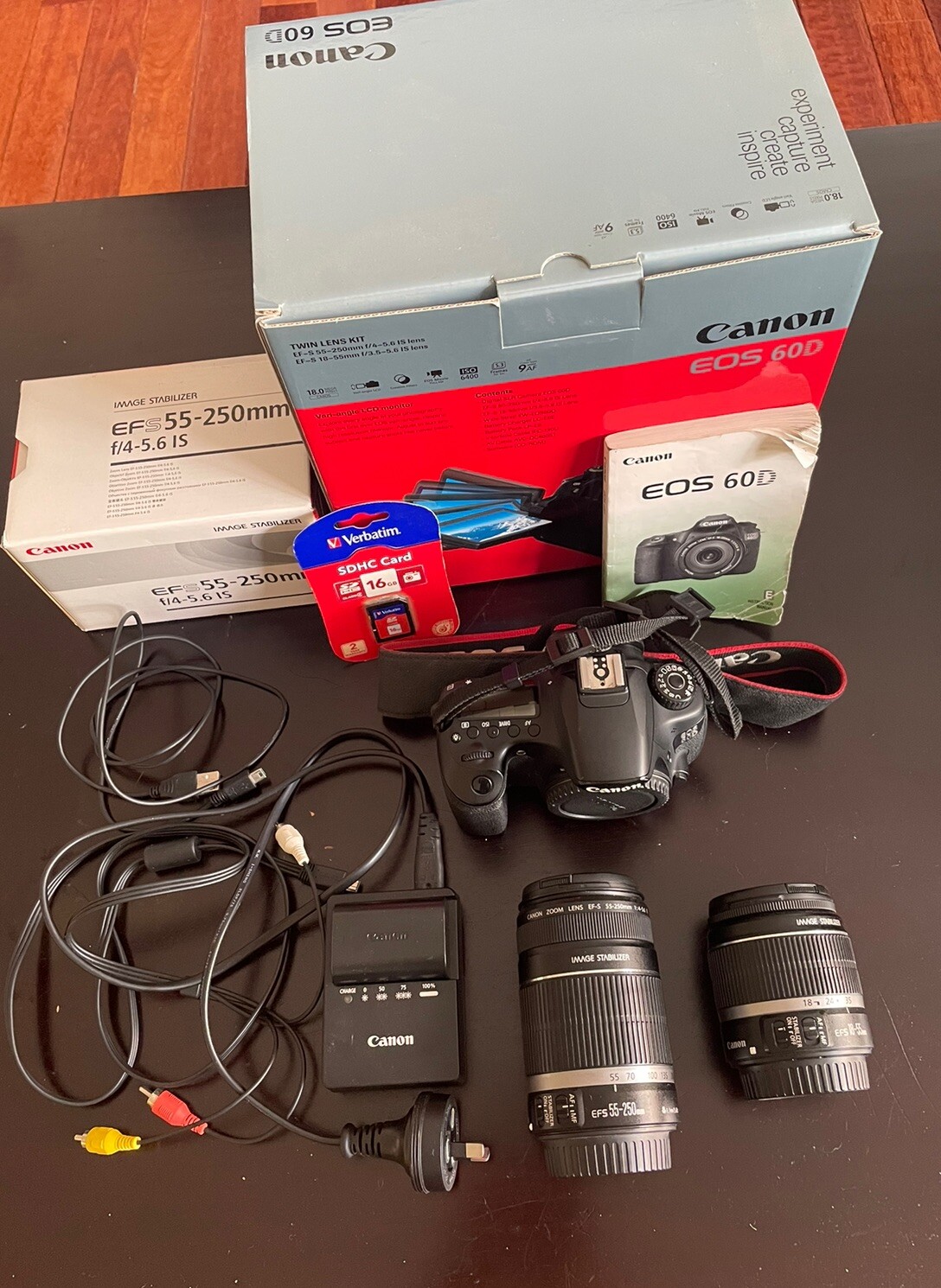 Canon EOS 60D Twin Lens Kit 1855mm f3.55.6 55250mm f45.6