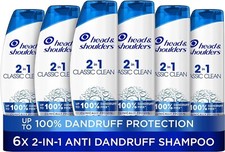 6x Head & Shoulders Classic Clean Anti-Dandruff 2-in-1 Shampoo 250 ml 16.66 per litre