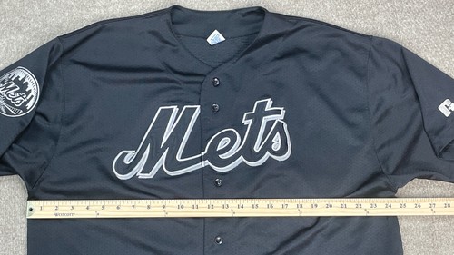 Russell Athletic MLB New York Mets Vintage Rare Black Baseball Jersey Size XXL - Picture 13 of 14