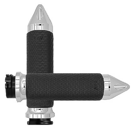 Kennedyさま　専用 Avon Memory Foam Grips w/ Spike Chrome Cable Harley Davidson MF