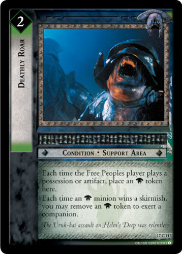LOTR CCG 1x  Deathly Roar - 17C113 Ungraded Rise of Saruman