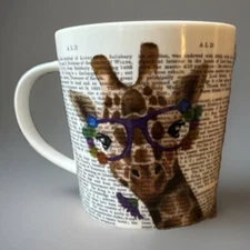 PPD Fab Funky Giraffe Mug Bone China Coffee Cup 13.5oz Whimsical