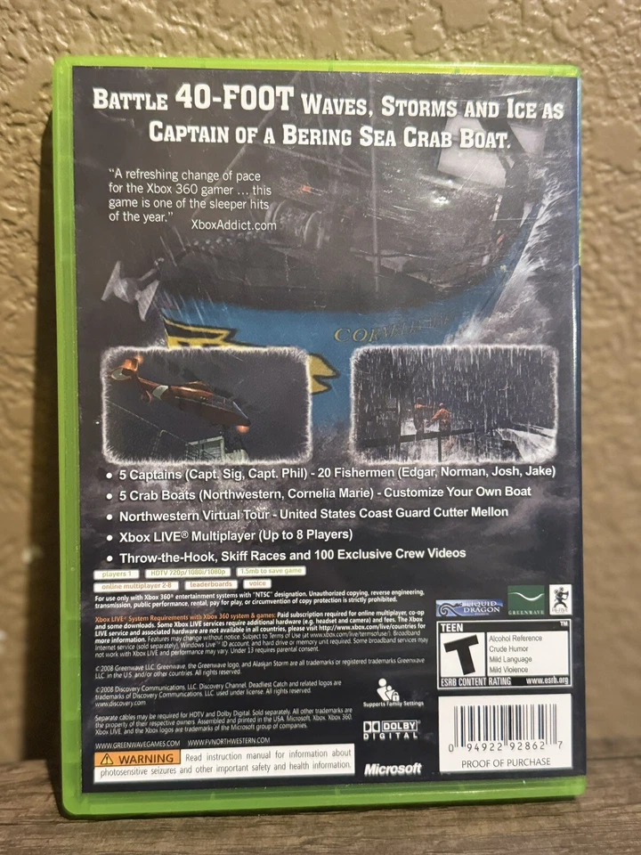 DEADLIEST CATCH Alaskan Storm Xbox 360 Complete - Image 2 of 4