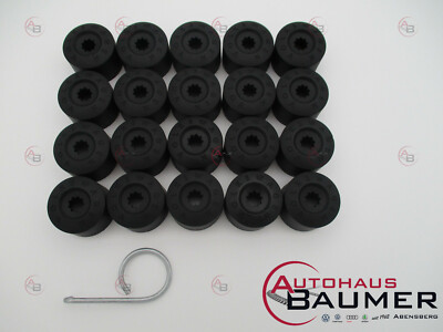 Radschraubenkappen Original VW1K0601173 (20 Stück) schwarz und Abzieher 