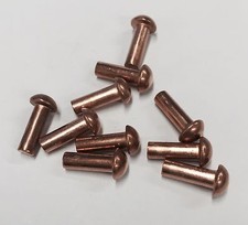 1/8" dia copper rivets 3/8" Long. pack of 50 Round Head