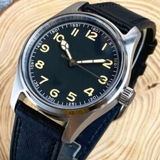 20ATM Diving Tandorio 39mm NH35 Sapphire Glass Automatic Black Men Watch Leather