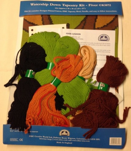 Kit de tapiz Watership Down 'Fiver' (Rabbit) - DMC - 15 x 15" cojín delantero - Imagen 3 de 3