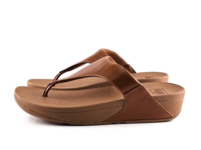 Fitflop Women's Lulu Leather Toepost Thong Sandals I88-592 Light