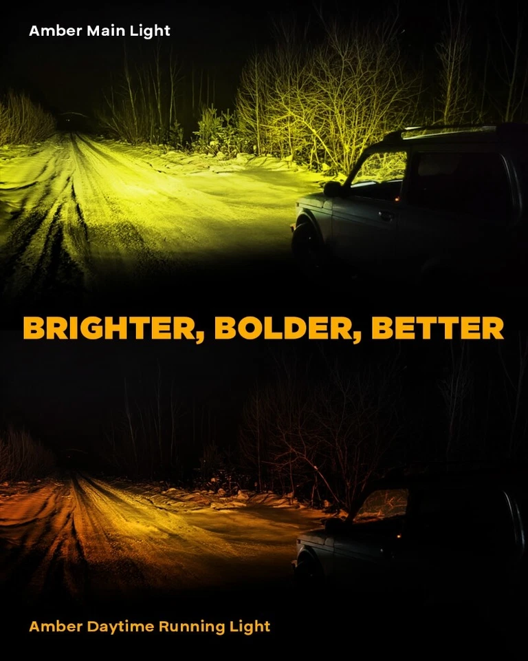 AUXBEAM LED Pods Luces de Conducción 3" Redondas 108W Hyper Spot Beam Focos Ámbar Foto 3 de 4