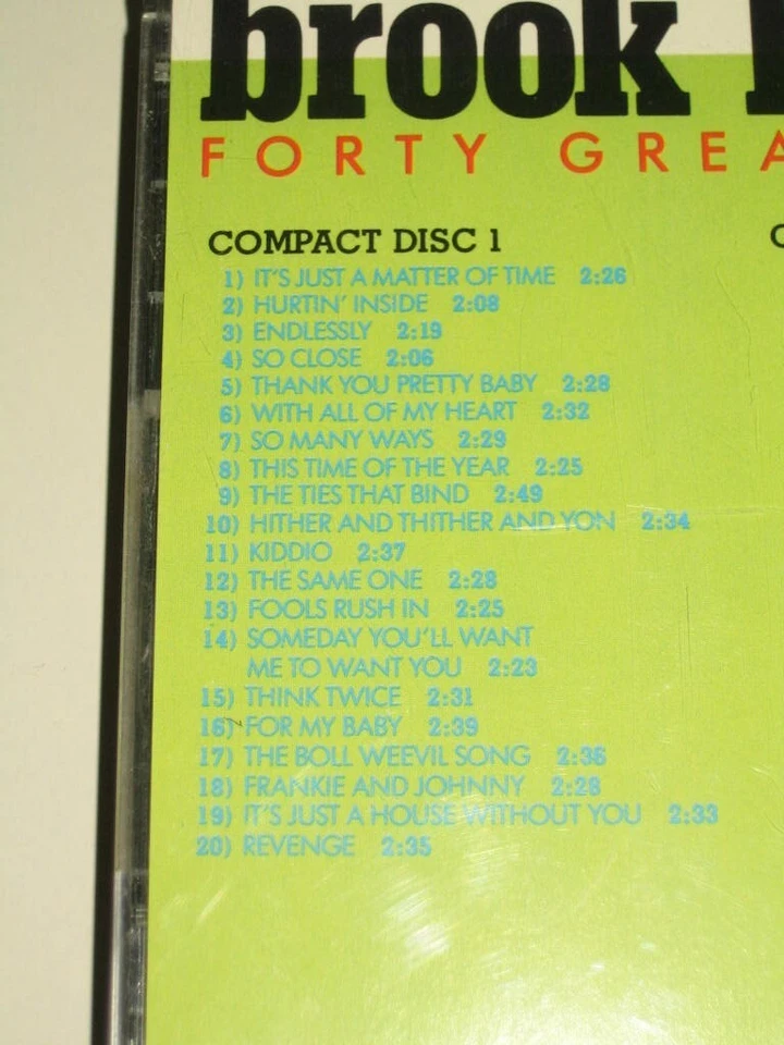 2 CD Brook Benton:  Forty Greatest Hits  (1989 PolyGram/Mercury USA) - Bild 4 von 4