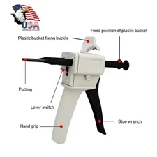 Heavy-Duty 50ml Dual Cartridge Epoxy Applicator Gun | Manual Dispenser