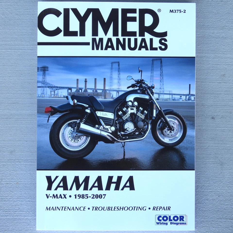 1985-2007 Yamaha V-Max V Max Vmax VMX 1200 CLYMER REPAIR MANUAL M375