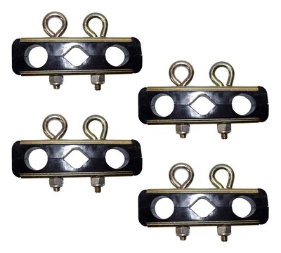 (4 Pack) 3-Hole Hose Clamp 3/8'' Replaces OEM: 11543