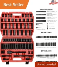 Comprehensive 1/2-Inch Drive Impact Socket Master Set with Extensions & Adapters